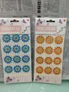 Jiamei Paper Products Creative Craft Stickers Factory Direct sales,12 golden flower acrylic diamond stickers,AB color pearl-shaped mobile phone stickers, 7-color mixed combinations details Picture